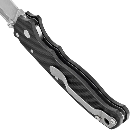 Nóż składany Demko AD20.5 Clip Point Black Peel Ply G10, Stonewashed D2 by Andrew Demko (205-D2-BLKPPG10-CP)