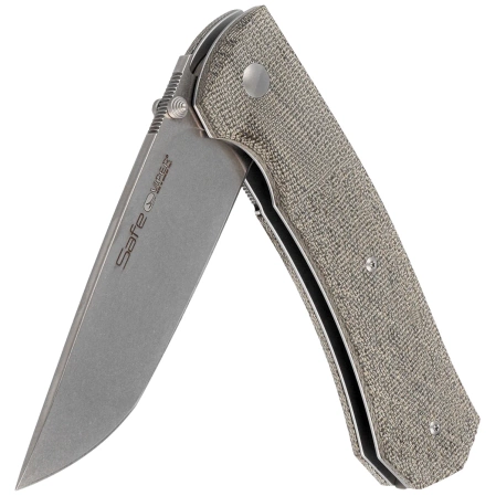 Viper Safe Green Canvas Micarta, Stonewashed M390 by Fabrizio Silvestrelli knife (V6016CG3D)