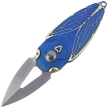 Rike Knife RK Cicada-BG Knife Blue / Gold Titanium, Bead Blasted M390