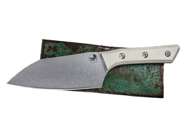 Nóż kuchenny Microtech Santoku Ivory G10, Stonewashed M390MK (3200-10IV)