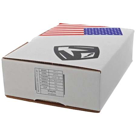 Medford TFF-4 Drop Point Knife Black Titanium / Black G10, Flm HW, Blue Clip, Vulcan S45VN by Greg Medford (MK1404VD-30PV-TFCF-BP)