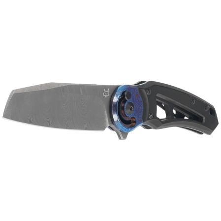 Nóż składany Fox Metamorphosis Black PVD Titanium, Timascus HW, Damasteel Super Dense Twist (FX-556-A1)