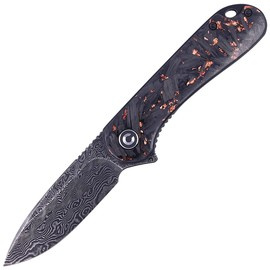 CIVIVI Elementum Flipper Shredded Carbon Fiber / Copper, Damascus (C907C-DS3)