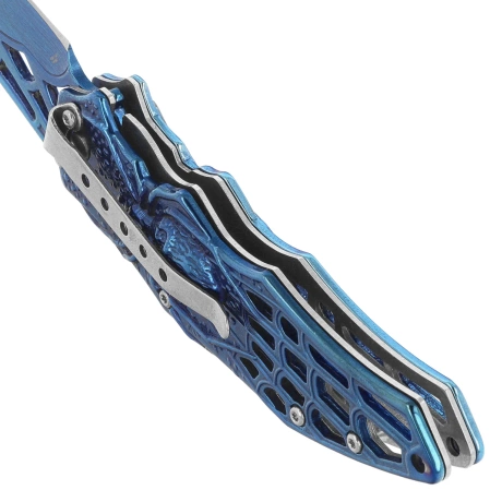 Nóż składany Herbertz CJH 3D Spider Blue Titanium Steel, Blue Titanium 420 (44097)