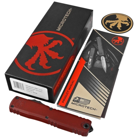 Nóż automatyczny OTF Microtech Ultratech Gen III ZBP S/E Cerakote Weathered Crimson Aluminium, Cerakote Weathered Crimson M390MK by Tony Marfione (1121-1WCM)