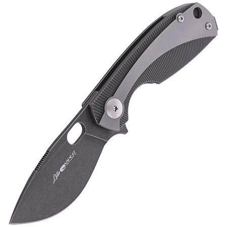 Viper Lille DSW/Grey Titanium, Dark Stonesashed M390 by Jesper Voxnæs Knife (V5963TITI)