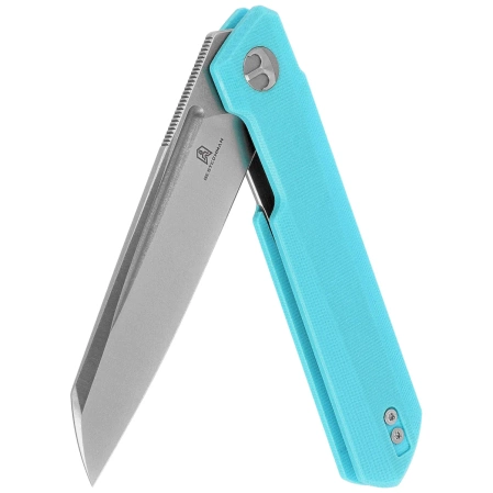 Nóż składany Bestechman Dundee Sheepfoot Light Blue G10, Stonewashed/Satin D2 by Ostap Hel (BMK09B)