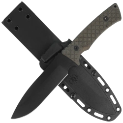 Nóż Spartan Blades Damysus Green Canvas Micarta, Black Powder 1095 Cro-Van by Curtis Iovito (SBSL003BKGR)