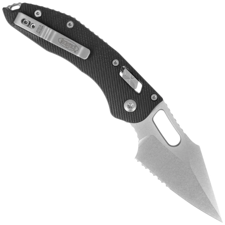 Microtech Stitch Ram-Lok S/E Knife Black Fluted G10, Stonewashed P/S M390MK by Borka Blades and Tony Marfione (169RL-11FLGTBK)