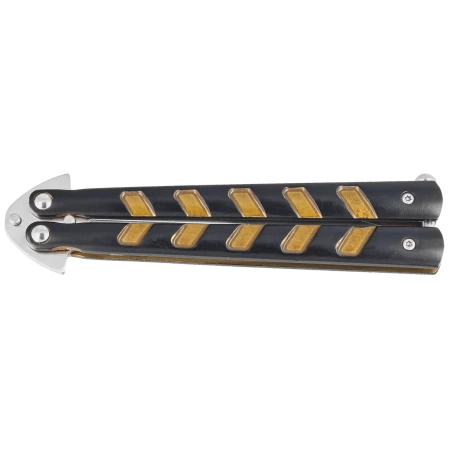 Nóż motylkowy Third Decor Habitat Balisong Black/Bronze Stainless Steel, Satin 420 (16100Y)
