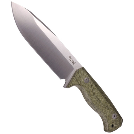 LionSteel Knife Green Canvas Micarta, Satin CPM 3V by Molletta (T6 3V CVG)