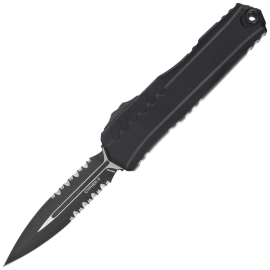 Nóż automatyczny OTF Microtech Cypher II D/E Black Aluminium, Black P/S M390MK by Deryk Munroe and Tony Marfione (1242-2T)