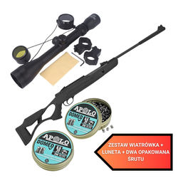 Zestaw wiatrówka Hatsan AirTact PD 5.5 mm + Luneta + Śrut Apolo 5.5 mm