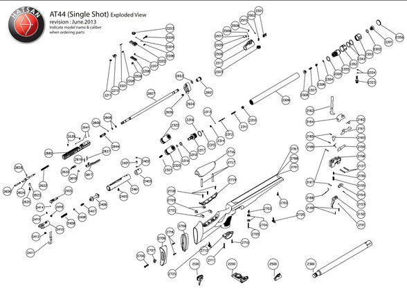 Hammer sear pin for Hatsan AT44, Airmax, Nova, Gladius, Trophy air rifle (2618)