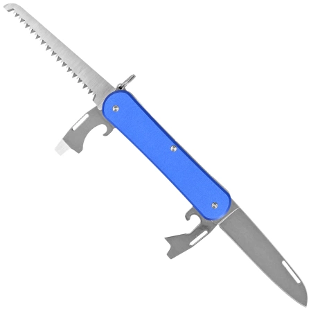 Fox Vulpis S4 Sky Blue Aluminium, Polished N690Co Pocket Knife (FX-VP130-S4 SB)