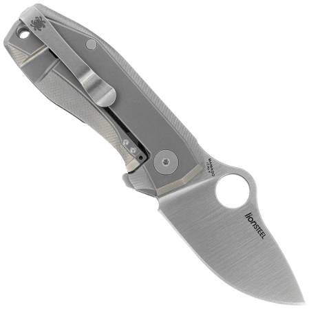 Spyderco SpyNano Flash Batch Knife Green Canvas Micarta/Titanium, Satin M398 (C268MTIP)