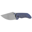 WE Knife Riff-Raff Blue Titanium, Hand Rubbed Satin CPM 20CV by Matthew Christensen (WE22020B-2)
