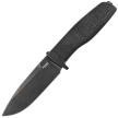 LionSteel Acha Knife Black Burlap Micarta, Black Stonewashed M390 by Molletta (AH B BLB)
