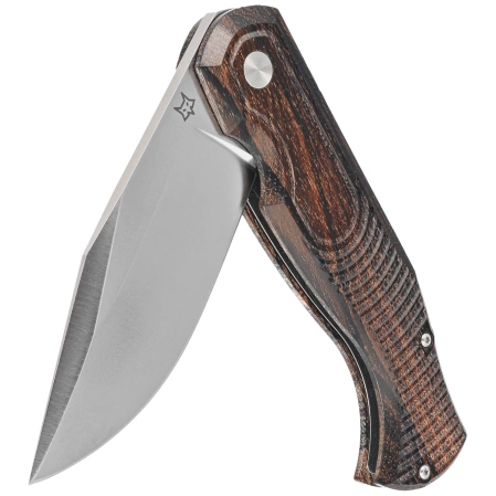 Fox Knife Eastwood Tiger Ziricote Wood, Satin CPM S90V by Gudy Van Poppel (FX-524 ZW)