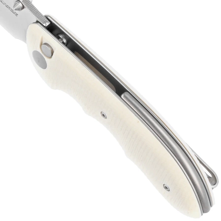 Viper Moon Ivory G10, Satin MagnaCut by Fabrizio Silvestrelli Knife (V6008GI)