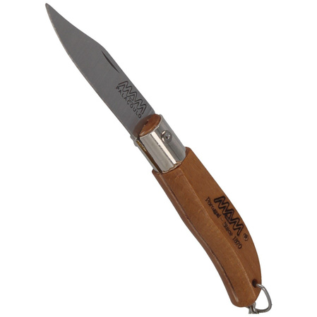 MAM Iberica Mini Keychain Knife, Dark Beech Wood, Inox HW, Satin 420 (2000-DW)