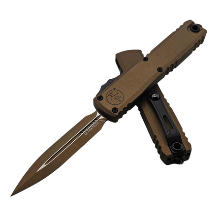 Microtech Ultratech Gen III ZBP D/E OTF Knife Burnt Bronze Cerakote Aluminum, Burnt Bronze Cerakote M390MK by Tony Marfione (1122-1UB-C19Z4)