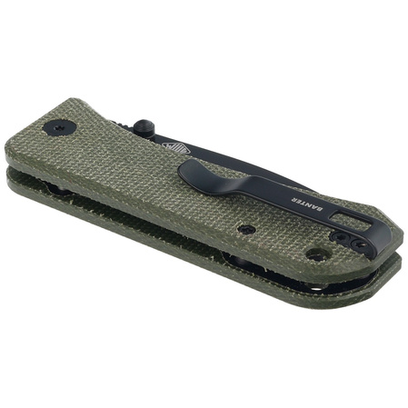 WE Knife Banter Green Micarta, Black Stonewashed CPM S35VN by Ben Petersen (2004J)