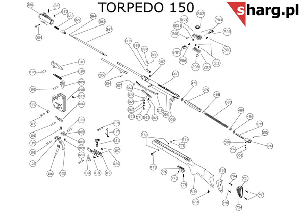 Sprężyna ekstraktora wiarówek Hatsan do Torpedo 150, Torpedo 155 (608)Sprężyna ekstraktora (608)
