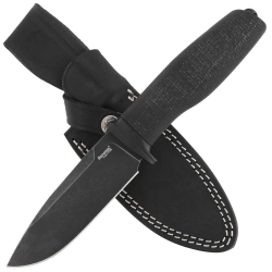 Nóż LionSteel Acha Black Burlap Micarta, Black Stonewashed M390 by Molletta (AH B BLB)