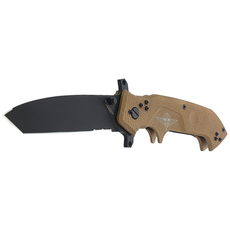 Extrema Ratio Glauca J1 Desert Aluminum Knife, Black MIL-C N690 (04.1000.0165/RVHCS)