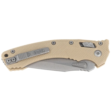 Microtech Amphibian Ram-Lok S/E Fluted Tan G10, Apocalyptic M390MK by Tony Marfione (137RL-10APFLGTTA)