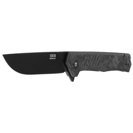 Nóż składany Tekto F1 Alpha Black Forged Carbon Fiber, Blue HW, Black D2