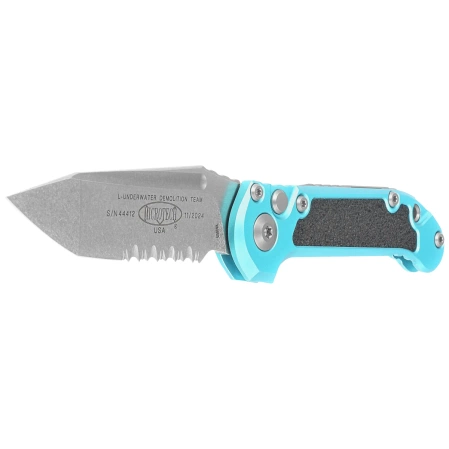 Nóż automatyczny Microtech LUDT Gen III T/E Turquoise Aluminium, Stonewashed P/S M390MK by Tony Marfione (1136-11TQ)