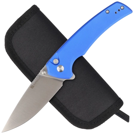 Sencut Serene Bright Blue Aluminium, Satin D2 knife (S21022B-4)