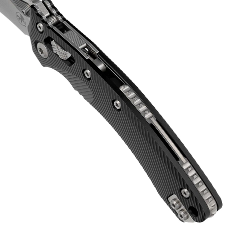 Microtech Amphibian Ram-Lok S/E Fluted Black Aluminium, Stonewashed M390MK by Tony Marfione (137RL-10FL)