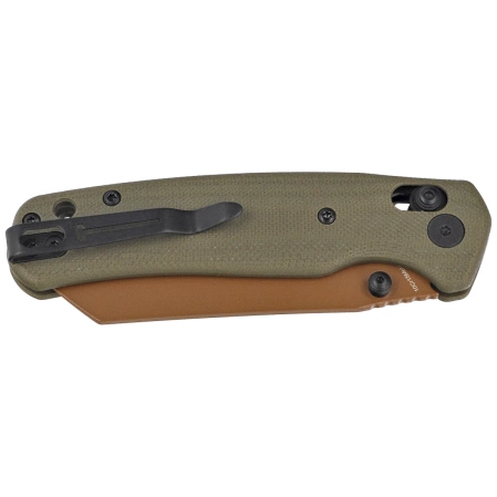 Bestechman Cicada's Wing Knife OD Green G10, Gold 10Cr15MoV (BMK06C)