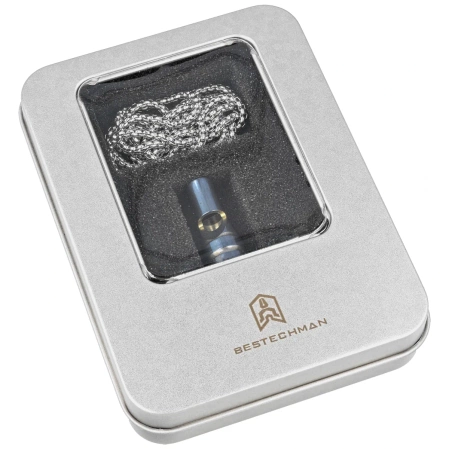 Bestech Blue/Gold Titanium Whistle with Chain (BM02A)