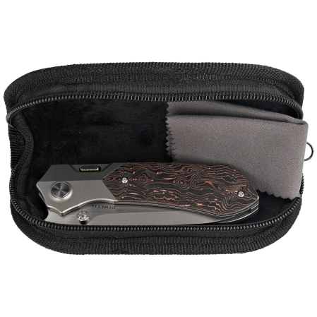 Nóż składany Remette RT-Meteor Gray Titanium/Copper Carbon Fiber, Pearlescent M390 (RTPT-D)