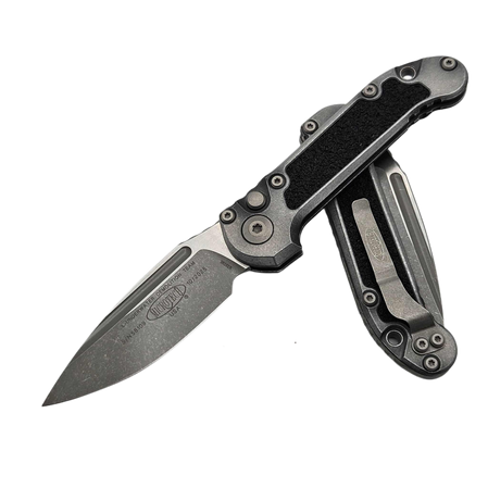 Nóż automatyczny Microtech LUDT Gen III S/E Weathered Metal Aluminium, Apocalyptic M390MK by Tony Marfione (1135-10APWME)