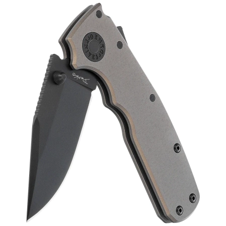 Nóż składany Demko Shark-Cub Stealth Clip Point Artillery GrEy Aluminium, DLC CPM 20CV by Andrew Demko (SC-20CV-ALUM-DLC-AG-CP)