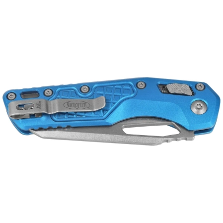 Nóż składany Microtech MSI S/E Ram-Lok Blue Frag Aluminium, Stonewashed M390MK by Tony Marfione (210-10FRBL)