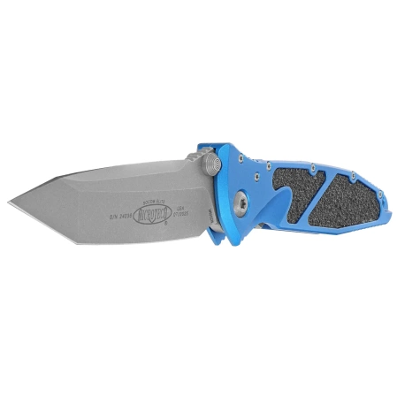 Nóż składany Microtech Socom Elite T/E-M Blue Aluminium, Apocalyptic M390 by Tony Marfione (161-10APBL)