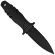 Fox FKMD Tactical Elementum Dagger D/E Knife Black PP/TPE, Black Idroglider N690Co (FX-647 AF)