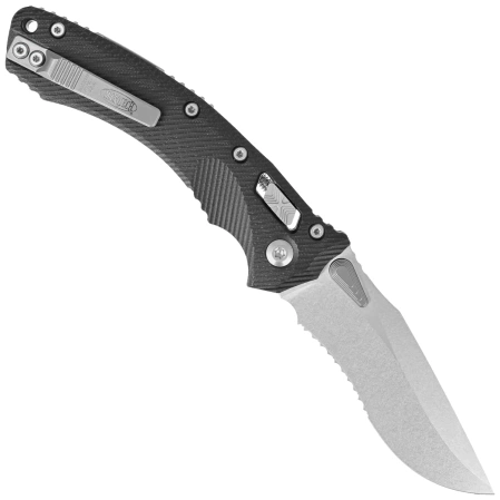 Nóż składany Microtech Amphibian Ram-Lok S/E Black Fluted G10, Stonewashed P/S M390MK by Tony Marfione (137RL-11FLGTBK)