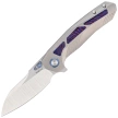 Nóż składany Remette Kestrel Gray Titanium/Timascus, Satin CPM S35VN (RTPO-D)