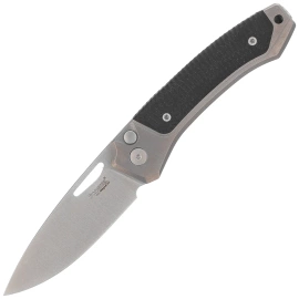 Nóż składany LionSteel Twain Gray Titanium / Black G10, Satin MagnaCut by Gianni Pauletta (TW GY GBK)