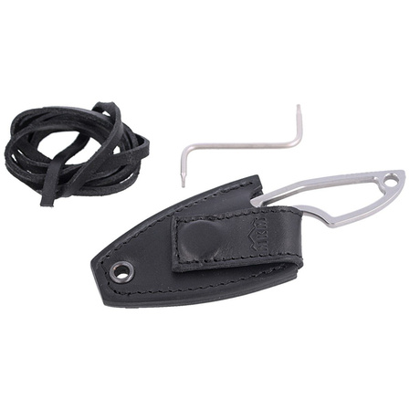 MKM Mikro 1 Naked Stainless Neck Knife, Stonewashed M390 by Jesper Voxnæs (MKMR01-N)