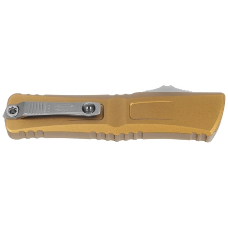 Nóż automatyczny OTF Microtech Combat Troodon Gen III S/E Tan Aluminium, Stonewashed M390MK by Tony Marfione (1143-10TA)