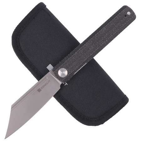 Sencut Knife Bronte Black Micarta, Gray Stonewashed 9Cr18MoV (SA08A)
