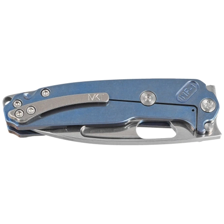 Medford Infraction Blue Titanium, Std HW/Clip, Tumbled S45VN by Greg Medford (MK0314TQ-37A2-TSCS-BN)